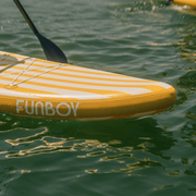 11"6' Yellow & White Cabana Striped Inflatable Stand Up Paddle Board